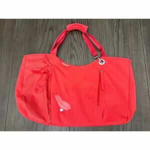Haiku Coral Red Tote Bag Large Multi Pocket